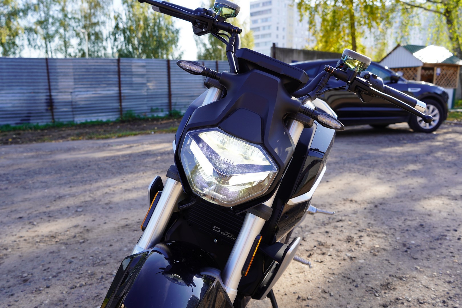 Электромотоцикл WHITE SIBERIA SUPER SOCO TS STREET HUNTER PRO (Черный)(У)219-014 фото