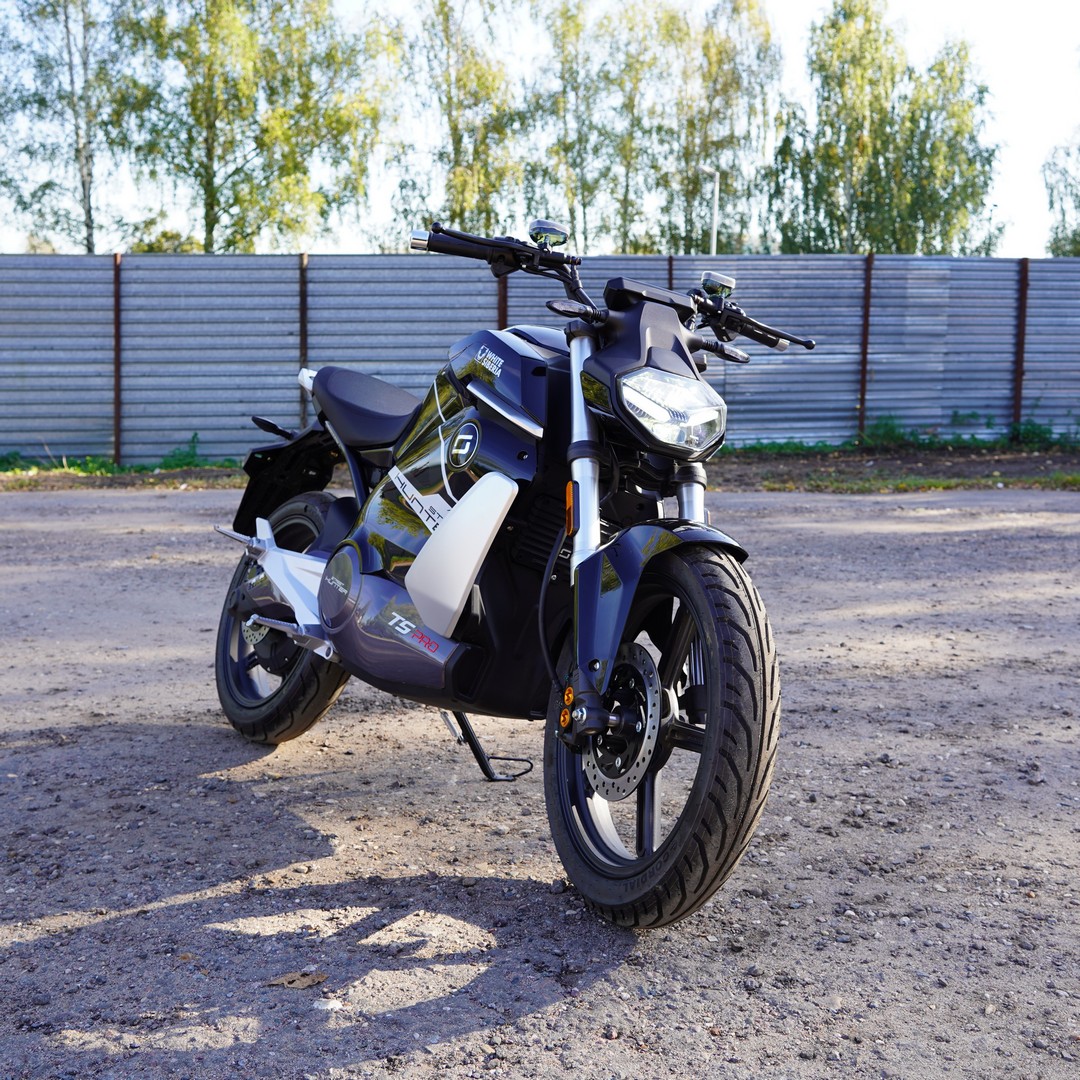 Электромотоцикл WHITE SIBERIA SUPER SOCO TS STREET HUNTER PRO (Черный)(У)219-014 фото
