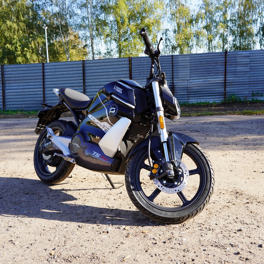 Электромотоцикл WHITE SIBERIA SUPER SOCO TS STREET HUNTER PRO (Черный)(У)218-WS200 фото