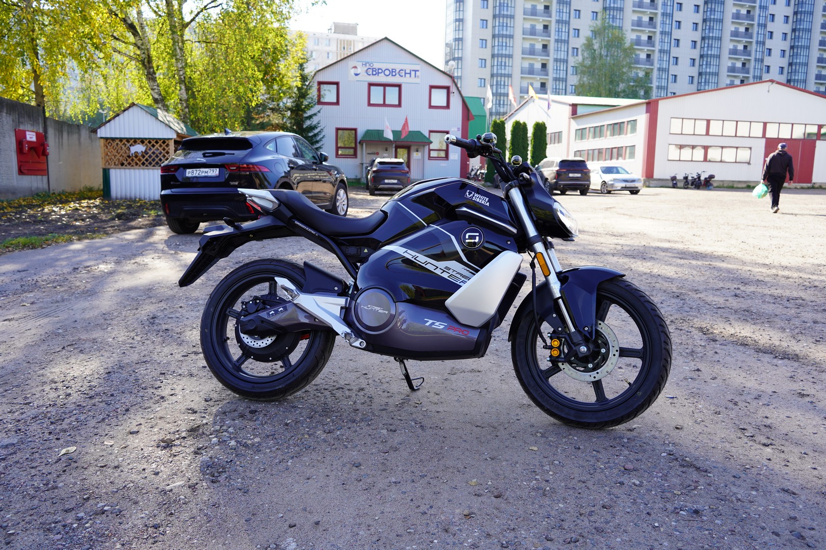 Электромотоцикл WHITE SIBERIA SUPER SOCO TS STREET HUNTER PRO (Черный)(У)219-014 фото